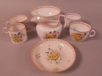 Seven items of early 19thC Newhall porcelain