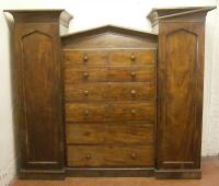 A mid 19thC mahogany wardrobe