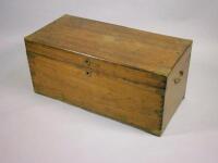 A 19thC mahogany trunk