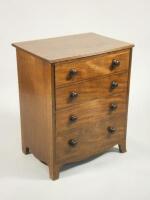 A 19thC mahogany commode chest