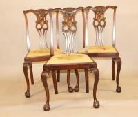 A set of six mahogany dining chairs in George III style