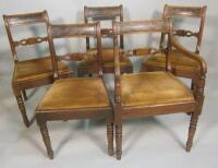 A set of eight early 19thC mahogany dining chairs