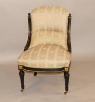 A Victorian ebonised side chair