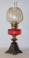 A Victorian paraffin lamp