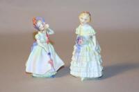 Two Royal Doulton crinoline figures