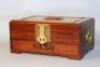 A mahogany fitted jewellery box