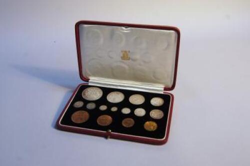 A 1937 cased specimen set of King George VI coins.