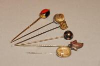 An assortment of Victorian and later tie pins (16).