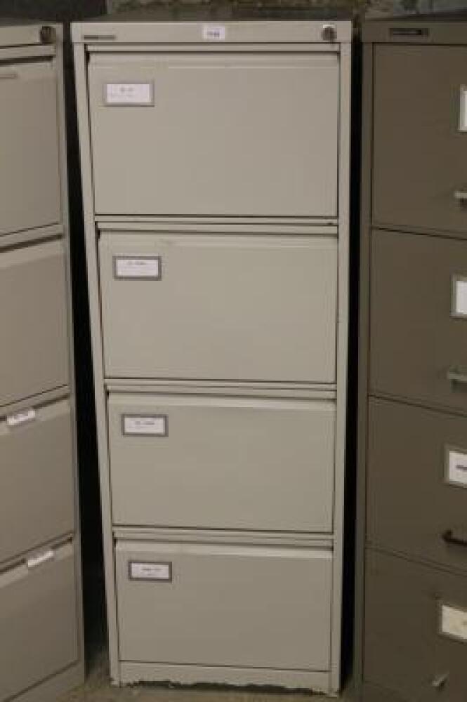 Steel four drawer filing
