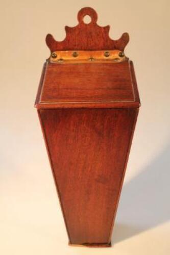 A 19thC mahogany candle box