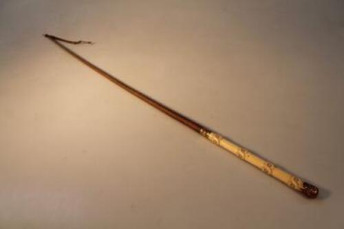 A 19thC ivory handled riding crop