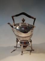 An Edwardian silver spirit kettle