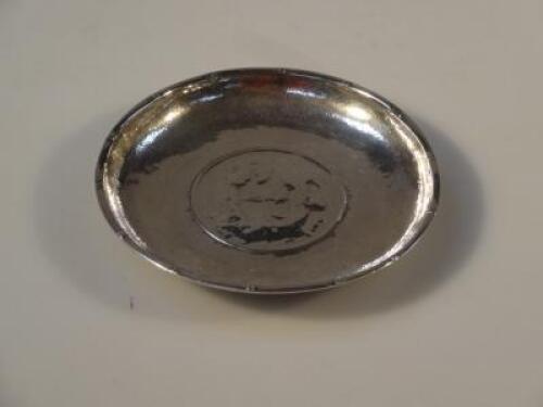 A 20thC Chinese white metal pin dish