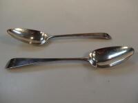 A pair of George III silver table spoons