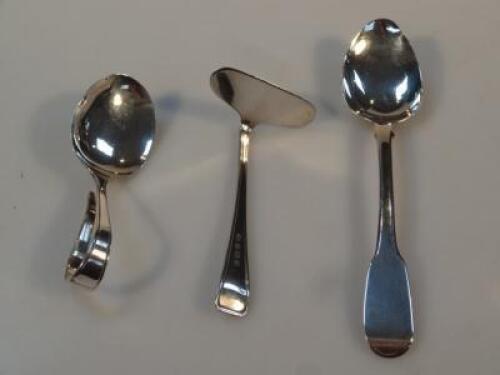 A silver fiddle pattern teaspoon