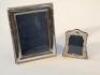 Two silver photograph frames