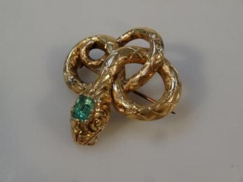 A snake brooch