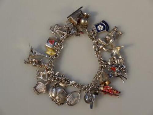 A silver charm bracelet