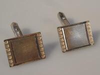 A pair of silver gentleman's cufflinks
