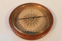 An early 19thC oak cased compass