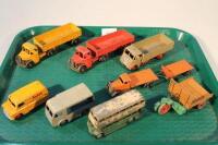 Dinky play worn die-cast vehicles to include a moto cart