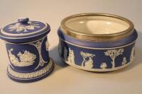 A Wedgwood Jasperware tobacco jar