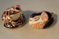 Two Royal Crown Derby Imari style paperweights