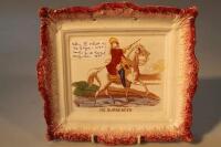 A Victorian Tri-Centenary commemorative pottery plaque of William III and the Battle of the Boyne