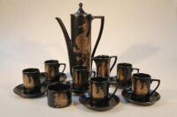 A Portmeirion phoenix pattern by John Cuffley 1970's coffee set.