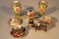 Noritake ware including baluster vases cruet set