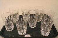 Eight Waterford Lismore pattern glasses.