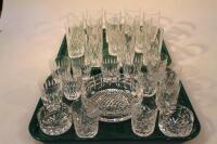 Decorative glassware and glasses.