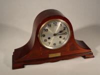 An early 20thC inlaid mantel clock