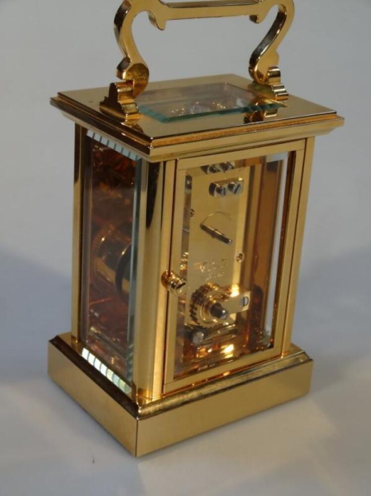 A John Morley 20thC brass carriage clock