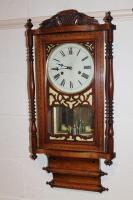 A 19thC Tunbridge ware wall clock