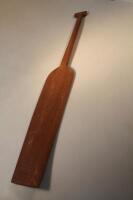 Carved hardwood boat paddle