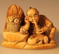 A Mammoth tusk ivory carving