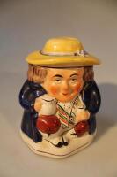 A Staffordshire character tobacco jar