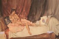 After Sir William Russell Flint. Cecilia and her studies