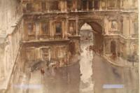 After Sir William Russell Flint. The Royal Academy Courtyard