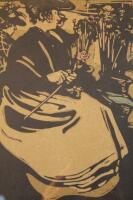 A pair of 20thC wood block prints in the manner of Sir William Nicholson