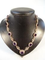 A Victorian amethyst set collarette