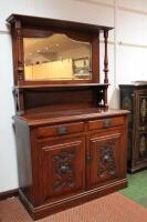 A late Victorian Art Nouveau style mirror backed sideboard