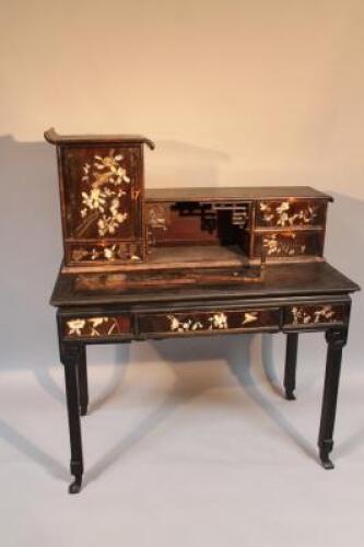 A 20thC Japanese style writing desk