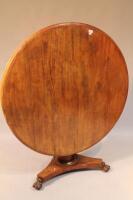 A 19thC mahogany circular breakfast table