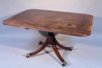 A 19thC rectangular mahogany breakfast table