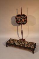 Late 19thC pole screen