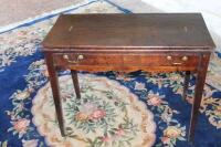 George III oak card table