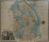 A late 19thC County map of Lincoln after C & G Greenwood