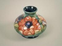 A Moorcroft Anemone pattern squat vase